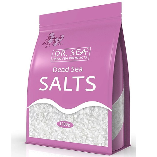 Соль для ванны DR. SEA Натуральная минеральная соль Мертвого моря обогащенная экстрактом орхидеи, большая упаковка