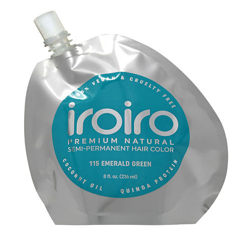 IROIRO Семи-перманентный краситель для волос 115 EMERALD GREEN Изумрудно-зеленый iroiro семи перманентный краситель для волос 230 aqua аква