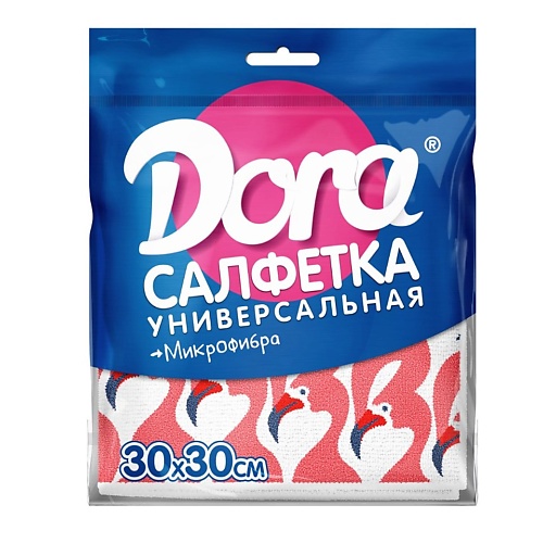 DORA Салфетка из микрофибры с цветным рисунком 1 dora салфетка для пола холстопрошивная 1
