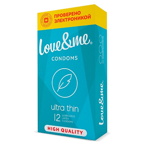 LOVE&ME Презервативы Ultra Thin 12 hasico презервативы xl size гладкие увеличенного размера 12 0