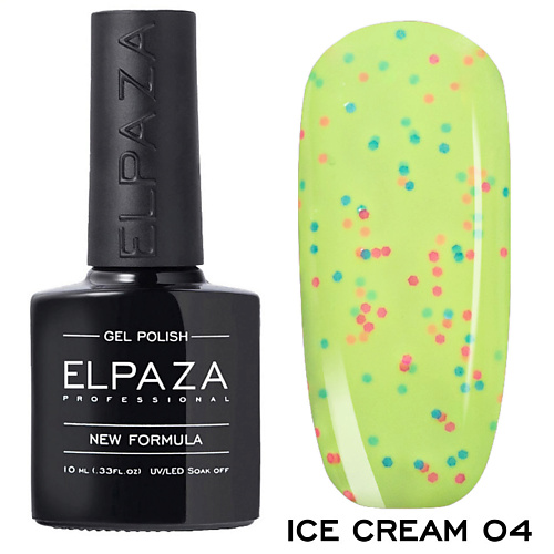 ELPAZA PROFESSIONAL Гель-лак для ногтей ICE CREAM неоновоая краска для стемпинга elpaza paint 5 шт 5 мл 15 16 17 18 19