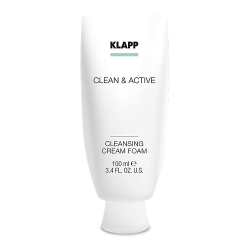 KLAPP COSMETICS Очищающая крем-пенка CLEAN&ACTIVE Cleansing Cream Foam 100.0 huxley мягкая очищающая пенка cleansing foam deep clean deep moist 100