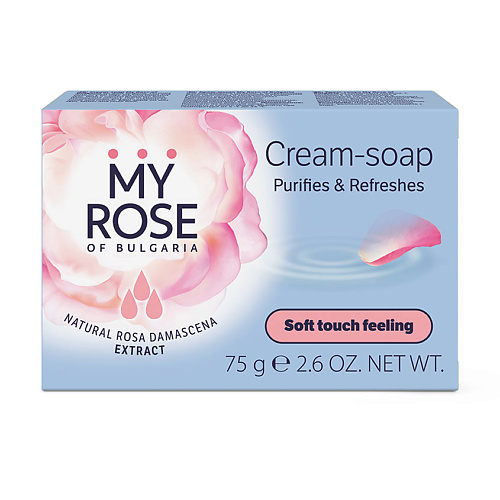MY ROSE OF BULGARIA Крем-мыло Cream Soap 75 пилинговое мыло rose de mer soap peel