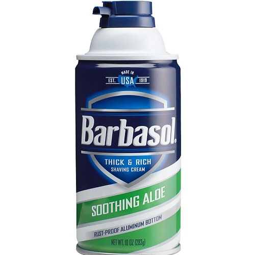 BARBASOL Крем-пена для бритья смягчающая с экстрактом алоэ Soothing Aloe Shaving Cream 283 bioteq детская крем пена для ванн лаванда и ромашка успокаивающая 0 750