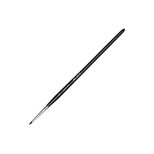 M.ART Кисть для глаз № 2 круглая, имитация белки, ручка черная, профессиональная 1.0 кисть для теней relouis pro pencil brush 8 круглая черная