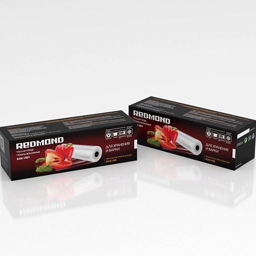 REDMOND Пакеты вакуумные RAM-VR01 пакеты для пиццы полиэтиленовые майка без углов s прозрачные 24 х 50 см