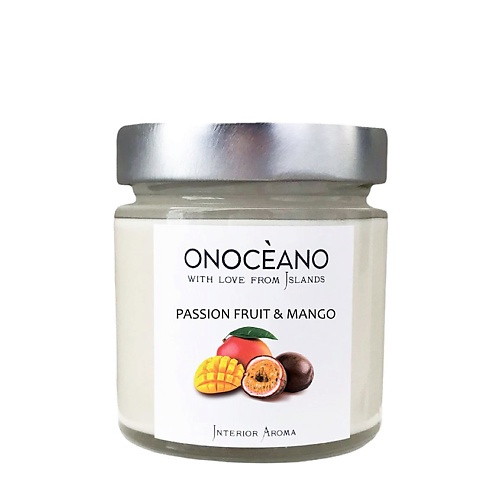 ONOCEANO Свеча ароматическая  Манго и Маракуйя 200 organictai ароматическая соевая свеча манго 180