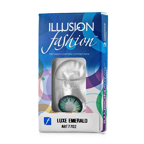 фото Illusion цветные контактные линзы fashion luxe emerald