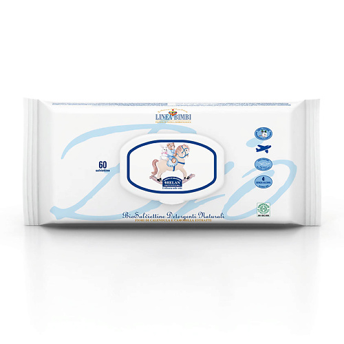 Салфетки для тела HELAN Детские органические влажные салфетки с календулой и ромашкой Linea Bimbi