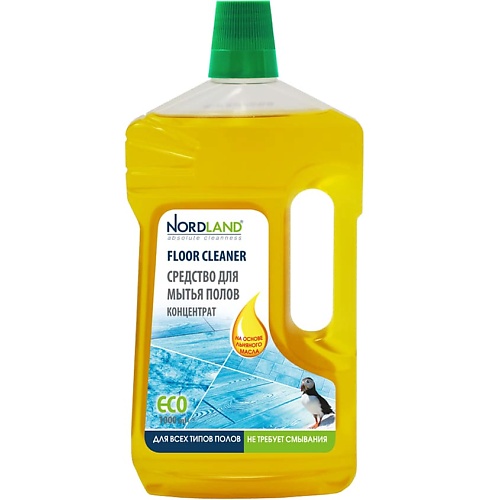 NORDLAND Cредство для мытья полов концентрированное на основе льняного масла 1000 mister dez eco cleaning средство для мытья полов дыня 1000