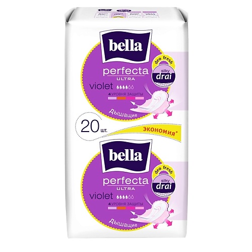 BELLA Прокладки ультратонкие Perfecta Ultra Violet deo fresh 20 жидкость для биотуалета thetford b fresh green 2 л