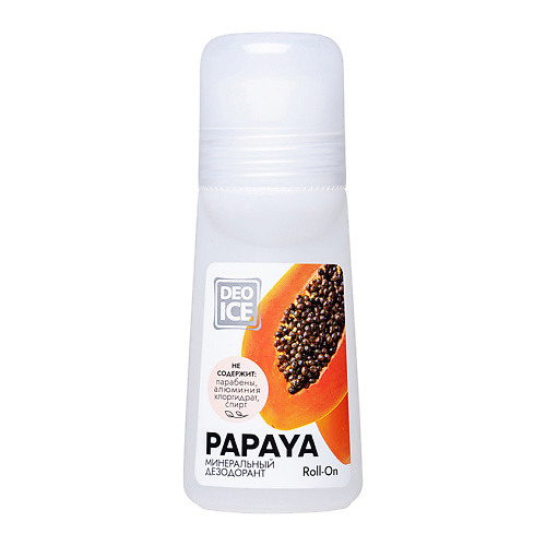 фото Deoice минеральный дезодорант roll-on papaya