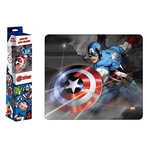 ND PLAY Коврик для мыши Marvel Капитан Америка пакет ламинированный вертикальный 18 х 23 х 10 см marvel мстители