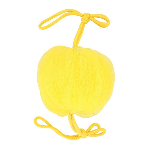 DECO. Мочалка-шар для тела синтетическая с ручками (yellow) deco губка для тела со шнурком strawberry