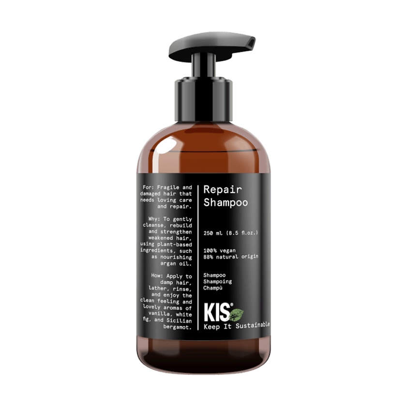 фото Repair shampoo 100% vegan шампунь 250 мл kis