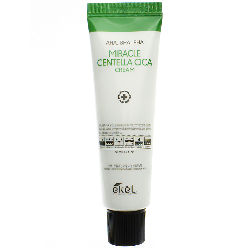 фото Крем с кислотами aha,bha,pha и экстрактом центеллы centella cica cream 50 мл ekel