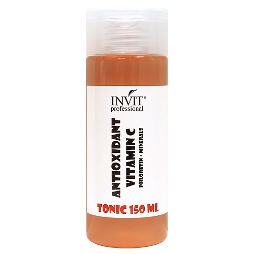 INVIT Тоник-антиоксидант для очищения лица с витамином С, флоретином и минералами 150.0 invit тоник для глубокого очищения пор с ниацинамидом 12% цинком и витамином с 150 0