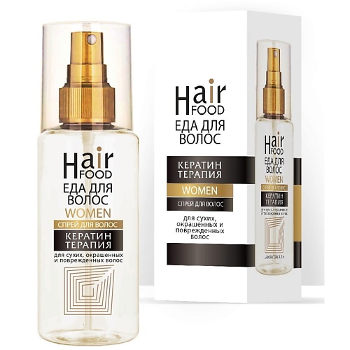 HAIRFOOD Спрей-восстановление Кератин терапия для сухих, окрашенных и поврежденных волос 150