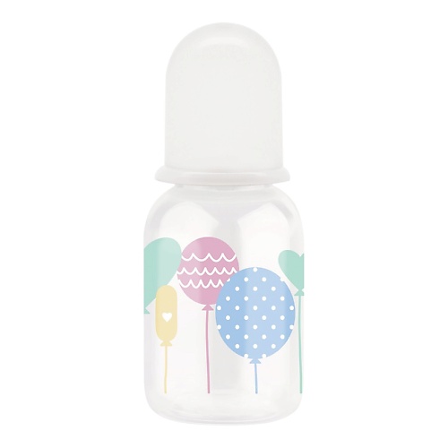 Бутылочка для детей LUBBY Бутылочка с силиконовой соской и нестираемой мерной шкалой  от 0 месяцев