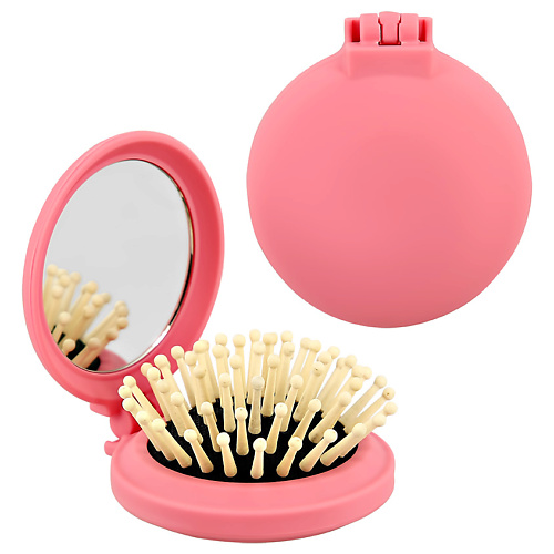 LADY PINK Расческа для волос с зеркалом с деревянными зубчиками lady pink брашинг для волос basic deep диаметр 75 мм