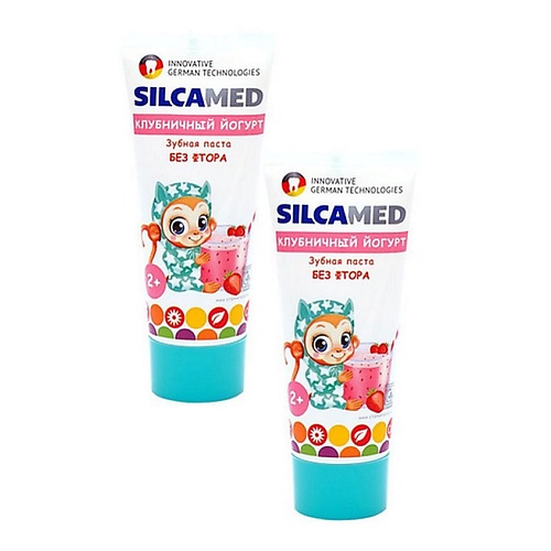 SILCAMED Зубная паста детская 2+ Клубничный йогурт 65 твердое масло клубничный джаз
