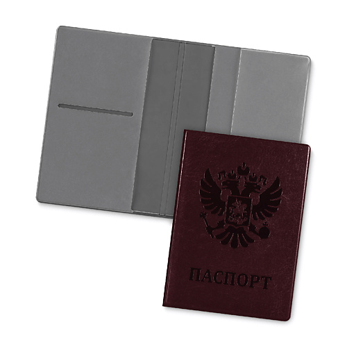FLEXPOCKET Обложка для паспорта с прозрачными карманами для документов обложка для паспорта за русский мир пвх полно ная печать