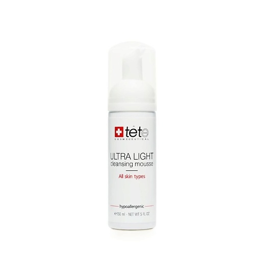 TETE COSMECEUTICAL Лосьон косметический Ultra Light Cleansing Mousse 150 tete cosmeceutical лосьон косметический medicell melanostop solution 30