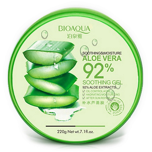 BIO AQUA Увлажняющий гель для лица и тела с натуральным соком Aloe Vera nivea увлажняющий крем для лица organic aloe vera