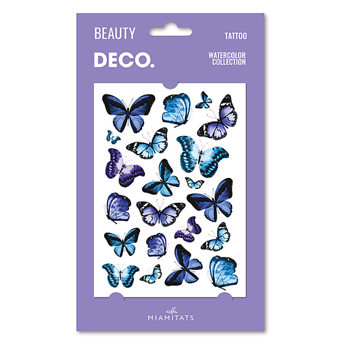 DECO. Татуировка для тела WATERCOLOR COLLECTION by Miami tattoos переводная Butterfly deco татуировка для тела watercolor collection by miami tattoos переводная butterfly