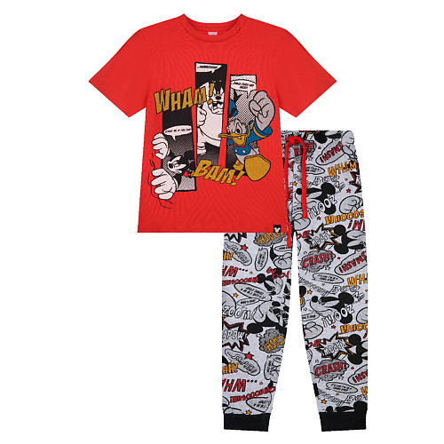 PLAYTODAY Пижама трикотажная для мальчиков Disney красная playtoday брюки трикотажные для мальчиков racing club