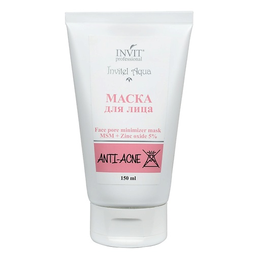 Маска для лица INVIT Маска для лица Face pore minimizer mask MSM + Zinc oxide 5%