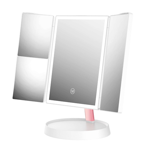 JORDAN&JUDY Зеркало для макияжа NV549, с трёхцветной подсветкой и увеличением лупа классическая 2х 4х d 8 5см с подсветкой