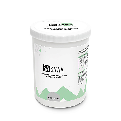 SAWA Паста для шугаринга бандажная гипоаллергенная 1500 12 месяцев сахарная паста для шугаринга бандажная