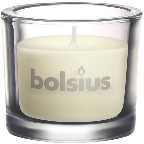 BOLSIUS Свеча в стекле Classic кремовая 764 bolsius свеча столбик classic золотая 253