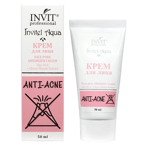 INVIT Крем для лица Face pore minimizer cream Zinc PCA + Clover Flower Extract 50.0 oriental zinc