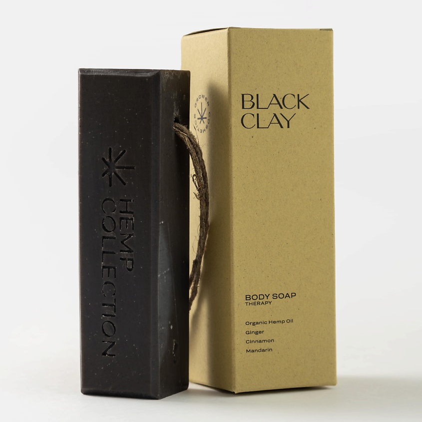 фото Мыло твердое "black clay" 150 мл grower cosmetics