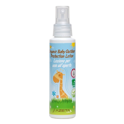AZETABIO Органический детский защитный лосьон от комаров 100 azetabio масло косметическое миндальное 20