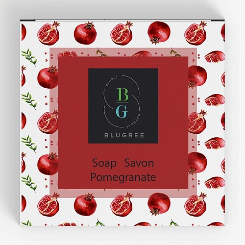 BLUGREE Гранатовое мыло 100 cosmolive мыло натуральное гранатовое pomegranate natural soap 125 0