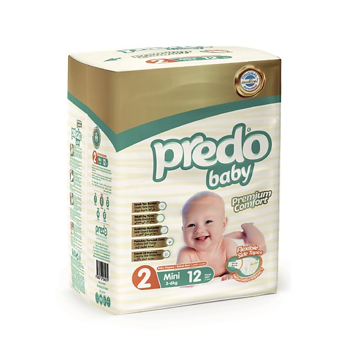 PREDO Подгузники для детей Baby mini № 2 (3-6 кг) 12 senso baby подгузники для детей sensitive 38