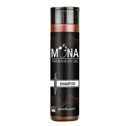 фото Mona premium шампунь для восстановления волос и от перхоти, повседневный black line