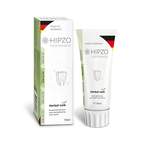 HIPZO Зубная паста ХЕРБАЛ КЕА защита и укрепление эмали на травяной основе 75 synergetic зубная паста комплексное укрепление 100