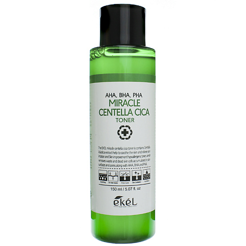 Ekel Тонер с кислотами AHA,BHA,PHA и экстрактом центеллы Centella Cica Toner