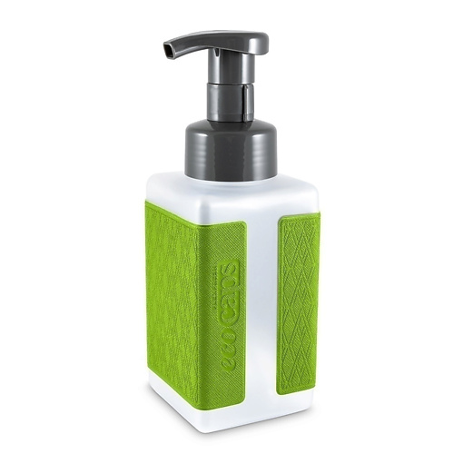 фото Ecocaps диспенсер для жидкого мыла с наклейкой из эко кожи, зелёный