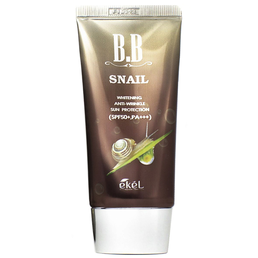 фото Тональный бб крем с муцином улитки bb cream snail sun protection spf50+ pa+++ ekel