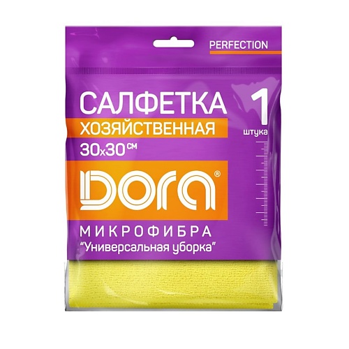 DORA Салфетка из микрофибры Универсальная 1 dora салфетка для пола холстопрошивная 1