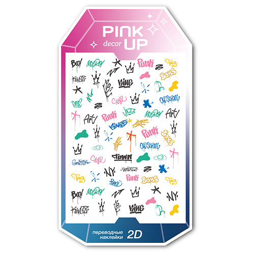 PINK UP Наклейки для ногтей переводные DECOR 2D pink up капля сушка для ногтей drop dry 11