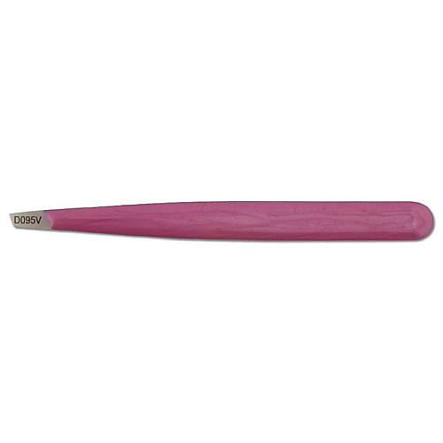 ZINGER Пинцет скошенный, розовый перламутр (эмаль) zinger пинцет скошенный с округлой ручкой голубой эмаль
