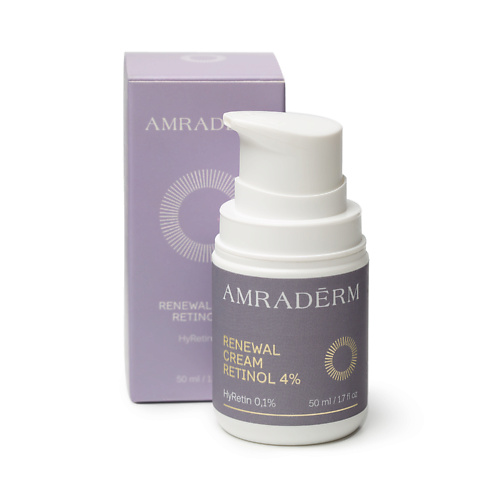 AMRADERM Крем омолаживающий для лица с ретинолом Renewal Cream Retinol 4% 50.0 антивозрастной крем для лица с ретинолом 0 1% cosrx the retinol 0 1 cream 20мл