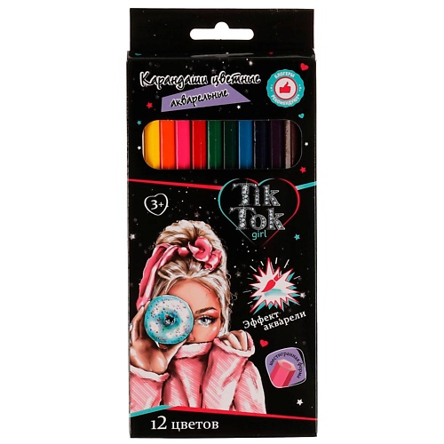 фото Tik tok girl цветные карандаши