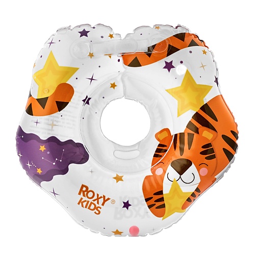 ROXY KIDS Надувной круг на шею для купания малышей Tiger Star большой круг